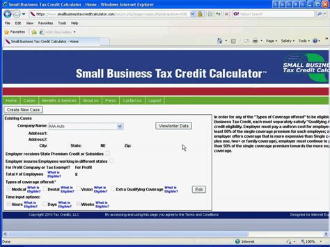 Small Business Tax Credit Calculator (single company purchaser) - YouTube