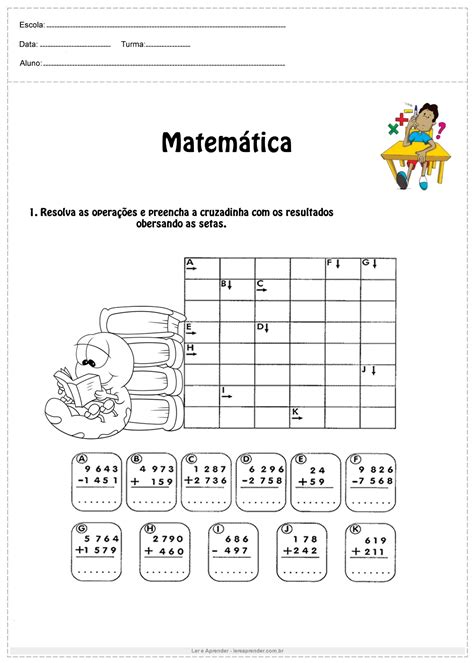 Exercícios De Matemática 4 Ano