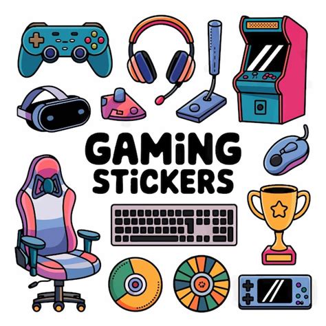Premium Vector A Poster With A Game Sticker That Says Game Stickers
