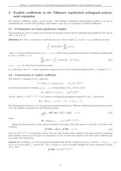 Tikhonov Regularization For Polynomial Approximation Problems In Gauss