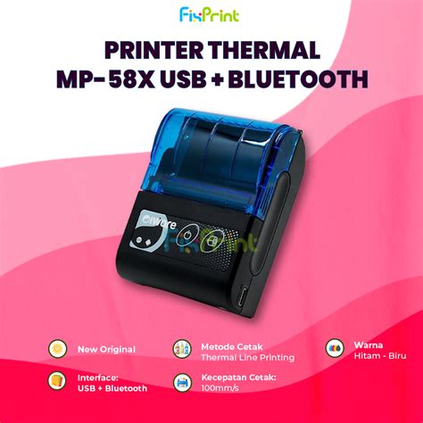 Jual Printer Kasir Thermal Mobile Usb Bluetooth Iware Bc C Bt Mp