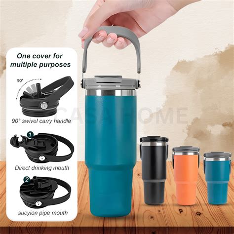 Casa Handle Tumbler Hot Cold Thermal Flasks Stainless Steel Insulated Flask Water Bottle Botol
