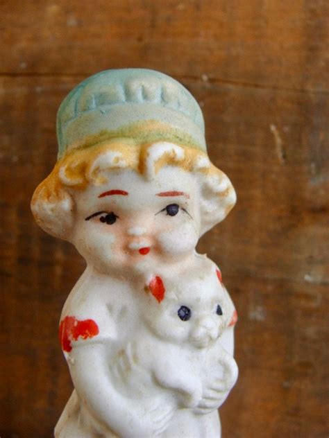 1900s Occupied Japan Bisque Adorable Doll With Her Puppy Dog Etsy
