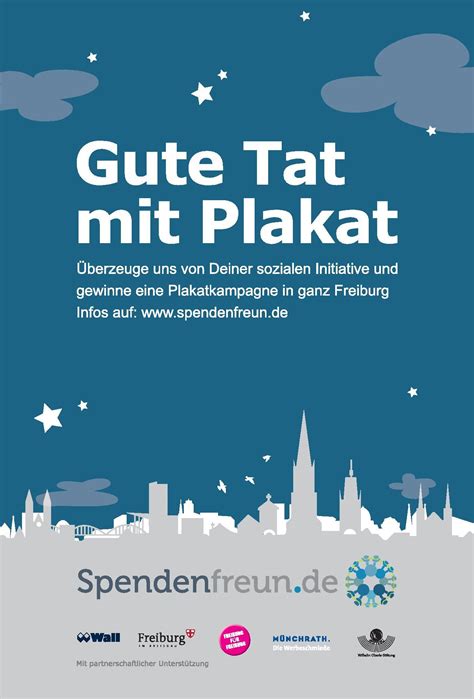 spendenfreun.de - Gute Tat mit Plakat