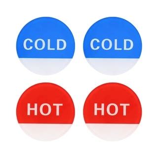 Self Stick Hot Cold Water Label Round Shape Signs Red Blue Bed Bath Beyond