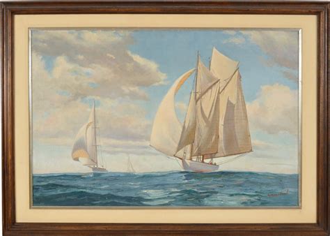 Lot Benjamin Stephenson American 1886 1973 Sailing Ships On A
