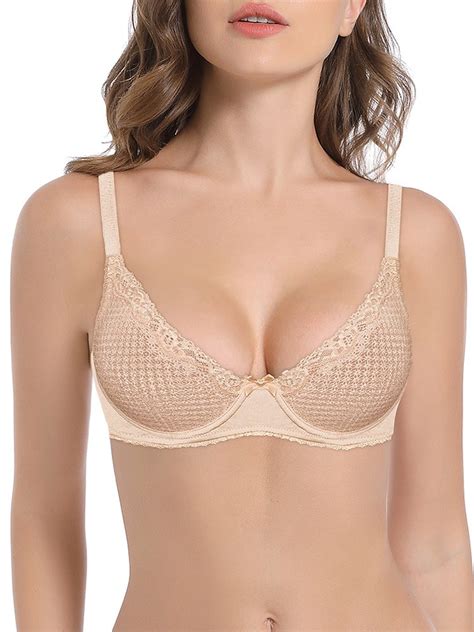 Varsbaby Unlined Solid Lingerie Bow Ultra Thin Yarn Underwear Breathable Sexy Plus Size BCD Cup