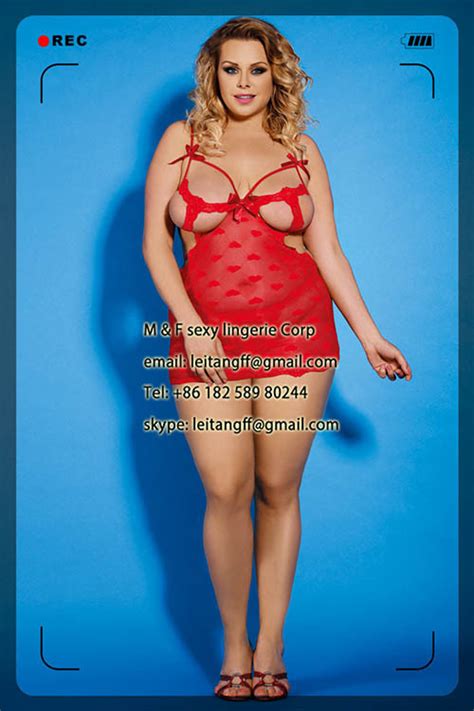 Plus Size Hot Sexy Nude Lingerie With PCS Floral Lace Mesh Backless Babydoll G String China