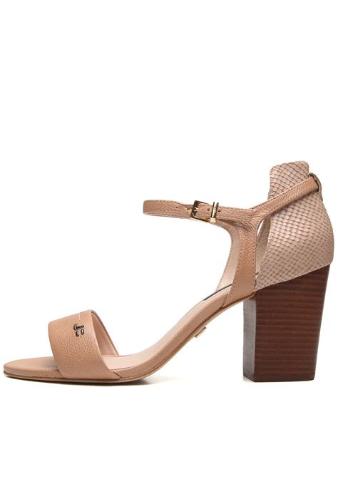 Sandália Couro Jorge Bischoff Lisa Nude Compre Agora Dafiti Brasil
