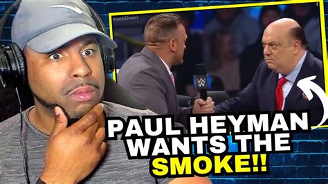 Paul Heyman Want The SMOKE With NIck Aldis WWE SMACKDOWN REACTION