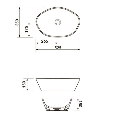 Tvättställ Avelino Oval Vit Blank 50 cm Hill Ceramic