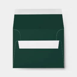 Modern Script Emerald Green Self Addressed Rsvp Envelope Zazzle