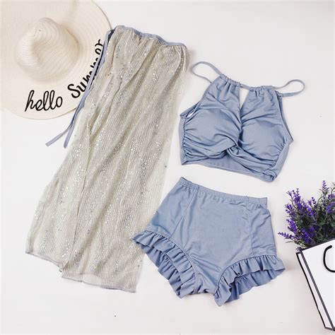 Sẵn Set bikini 3 mảnh kín đáo dễ thương BigBuy360 bigbuy360 vn