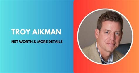 Troy Aikman: From NFL Player to Sports Commentator