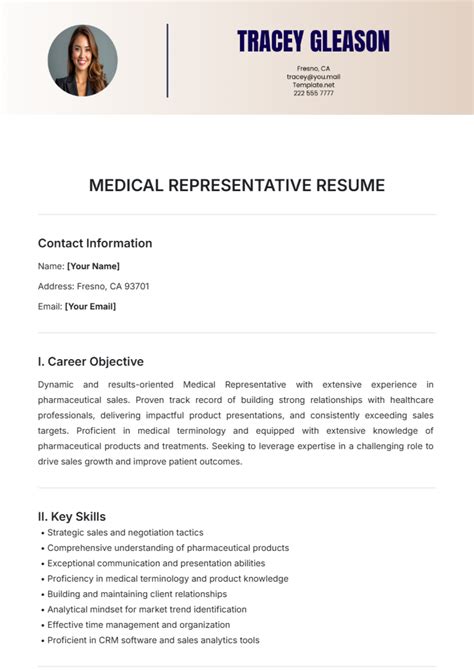 Latest Cv Format 2013 For Medical Representative 9