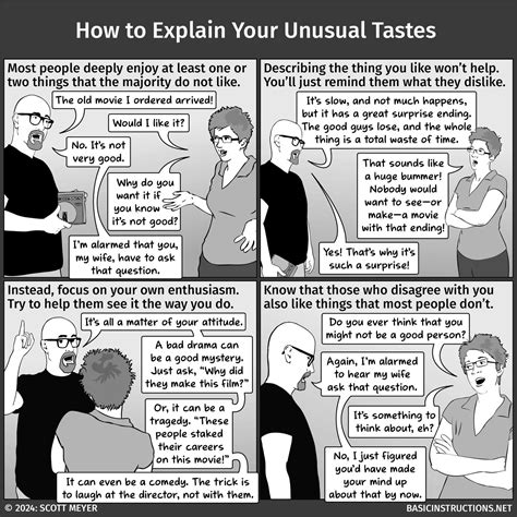 How to Explain Your Unusual Tastes — Basic Instructions