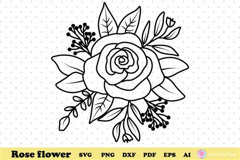 Flower Bouquet Svg Floral Svg Graphic By Jaroensvgdesign · Creative