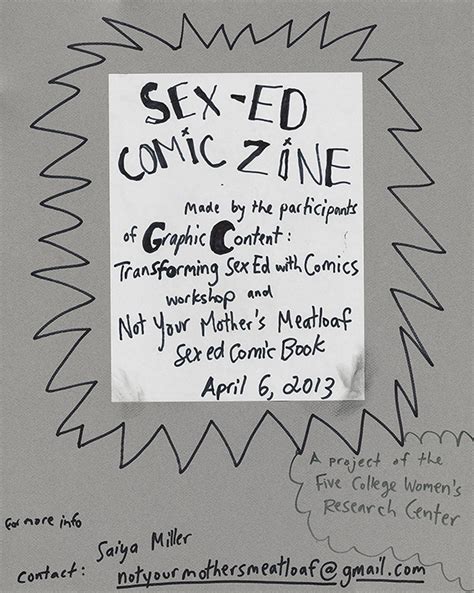 Sex Ed Comic Zine Hampshire College Zine Collection