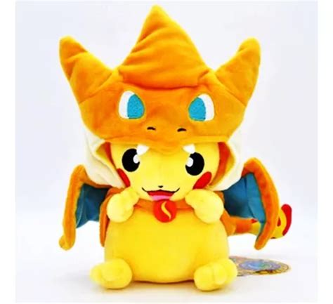 Pokemon Pikachu De Pel Cia Cosplay Mega Charizard Cm Parcelamento