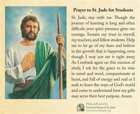 St Jude Prayer For Students St Jude Prayer Prayers