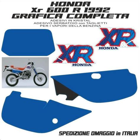 HONDA Xr 600 R 1992 Con Portanumeri Adesivi In Kristal Cirwonline