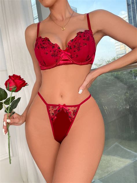 Lady Underwear Push Up Padded Bra And Panty Set Women Sexy Lingerie Bra