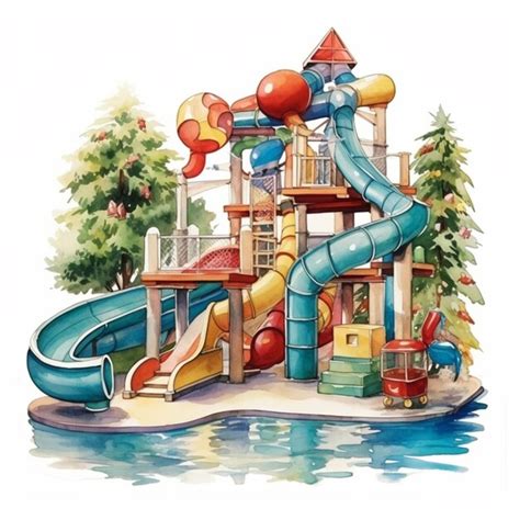 Premium Photo A Close Up Of A Water Slide With A Water Slide In The