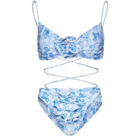 Sexy Flower Bandeau Bikini Women Brazilian Bikini Set Biquini Swimsuit Summer Bathing Suit