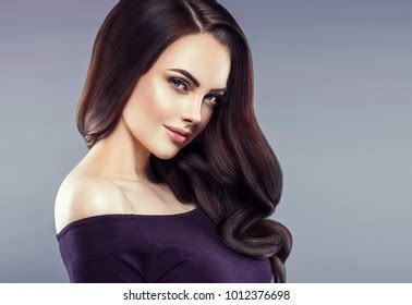 Beautiful Hairstyle Female Long Brunette Hair Stock Photo Shutterstock