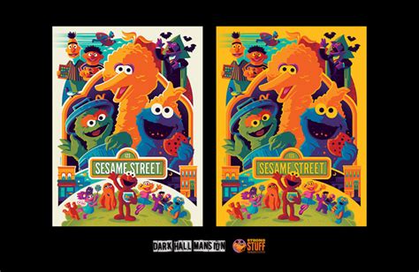 Limited Edition Sesame Street Screen Print By Tom Whalen From Dark Hall