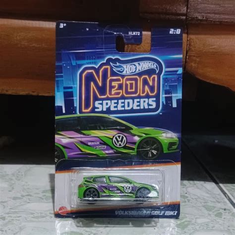 Jual Hot Wheels Neon Speeders Volkswagen Golf Mk Shopee Indonesia