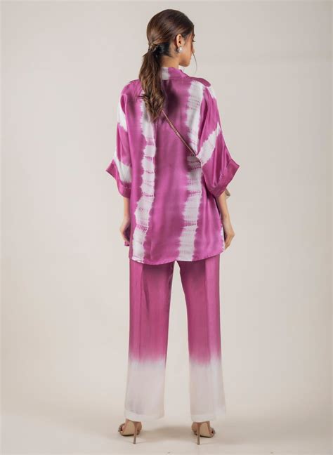 PURPLE TIE AND DYE CO-ORD SET - S | Tie dye fashion, Co ord set, Long