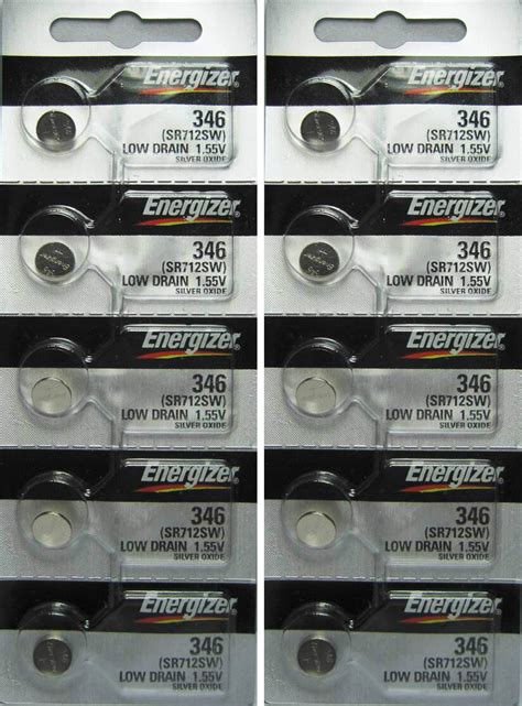10 Energizer Silver Oxide SR712SW SR712W SR712 1.55V Battery | eBay