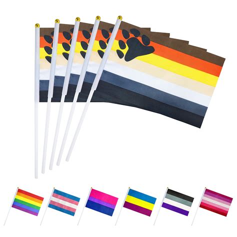 Buy Lovevc Pack Male Bear Gay Pride Small Mini Lgbt Rainbow Stick S Gay Rainbow Pride Party