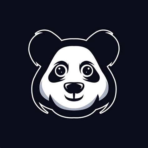 Logotipo De Mascote De Cabe A De Panda Vetor Premium