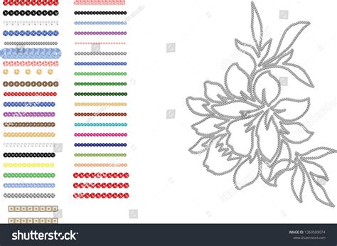 Sequin Brush Draw Stock Vector Royalty Free 1369509074 Shutterstock