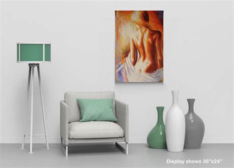 CANVAS PRINT Oil Painting Nude Woman Wall Art Decorative Art Etsy