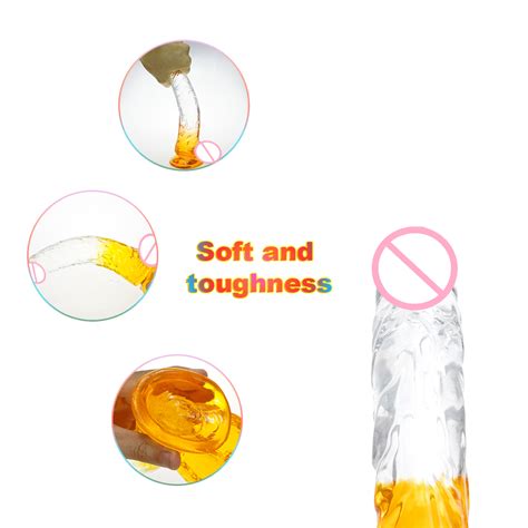 Godes en cristal doux et réaliste pour femmes et hommes masturbateur féminin Plug Anal faux