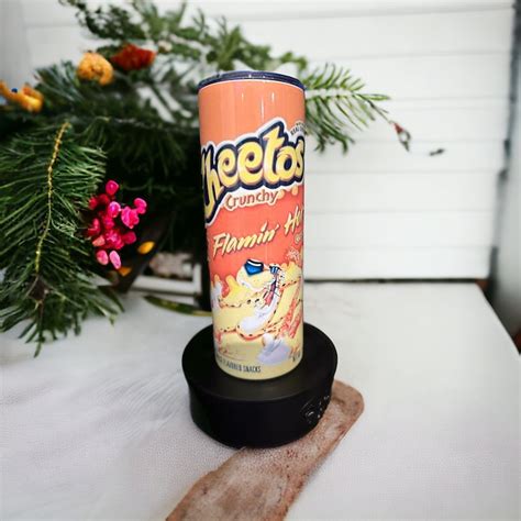 Cheetos Hot Flamin Tumbler Insulated Cover And Straw Etsy