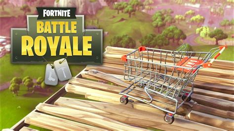 Fortnite No Fall Damage Trick With The Shopping Cart Youtube