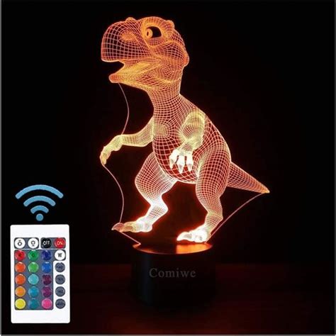 Dinosaure A 3D Illusion Veilleuse Jouets Décor de Maison LED Lampe de