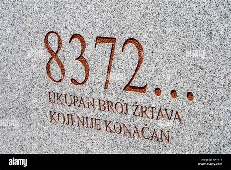 Srebrenica, Potocari Memorial cemetery of 8372 victims Stock Photo - Alamy