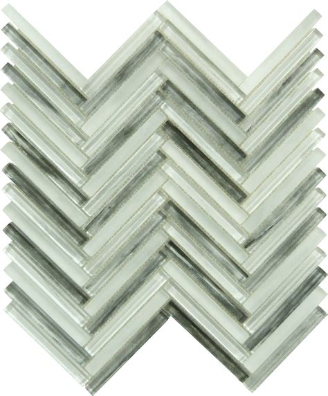 Himalayan Arches Makalu Peak Grey Glossy And Frosted Glass Tile Oasis