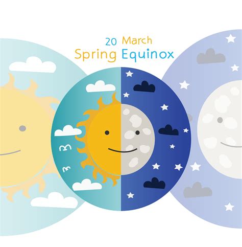spring equinox vector illustration  vector art  vecteezy