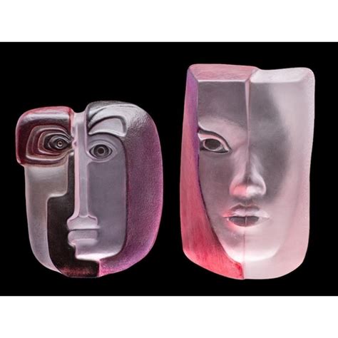 Mats Jonasson Two Limited Edition Glass Sculptures Masq Mazzai And