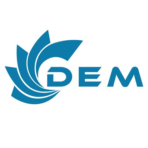 Dem Letter Design Dem Letter Technology Logo Design On White