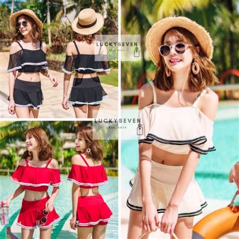 Sexy Summer Ruffle Bikini Set Swimsuits Swim Wear Beachwear Shopee Malaysia