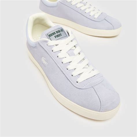 Womens White And Blue Lacoste Baseshot Trainers Schuh