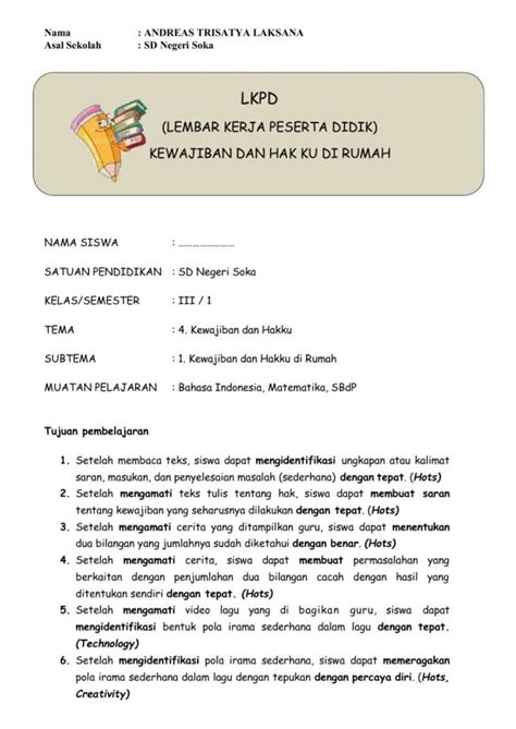 Lembar Kerja Peserta Didik Metode Pembelajaran Ujioneid