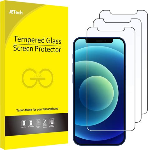 Jetech Screen Protector For Iphone 12 Mini 54 Inch Tempered Glass Film 3 Pack